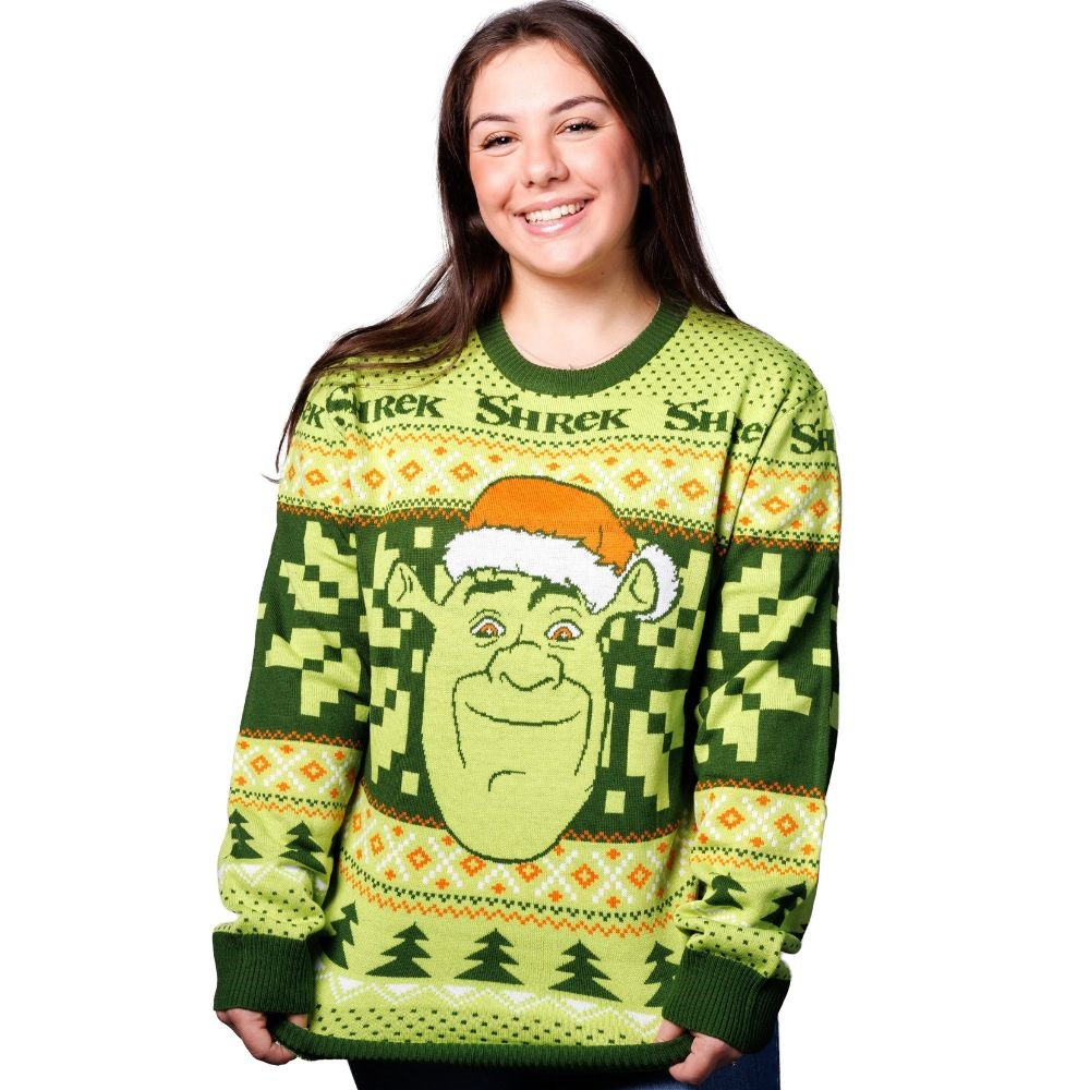 Shrek Santa Hat Ugly Christmas Sweater Canada