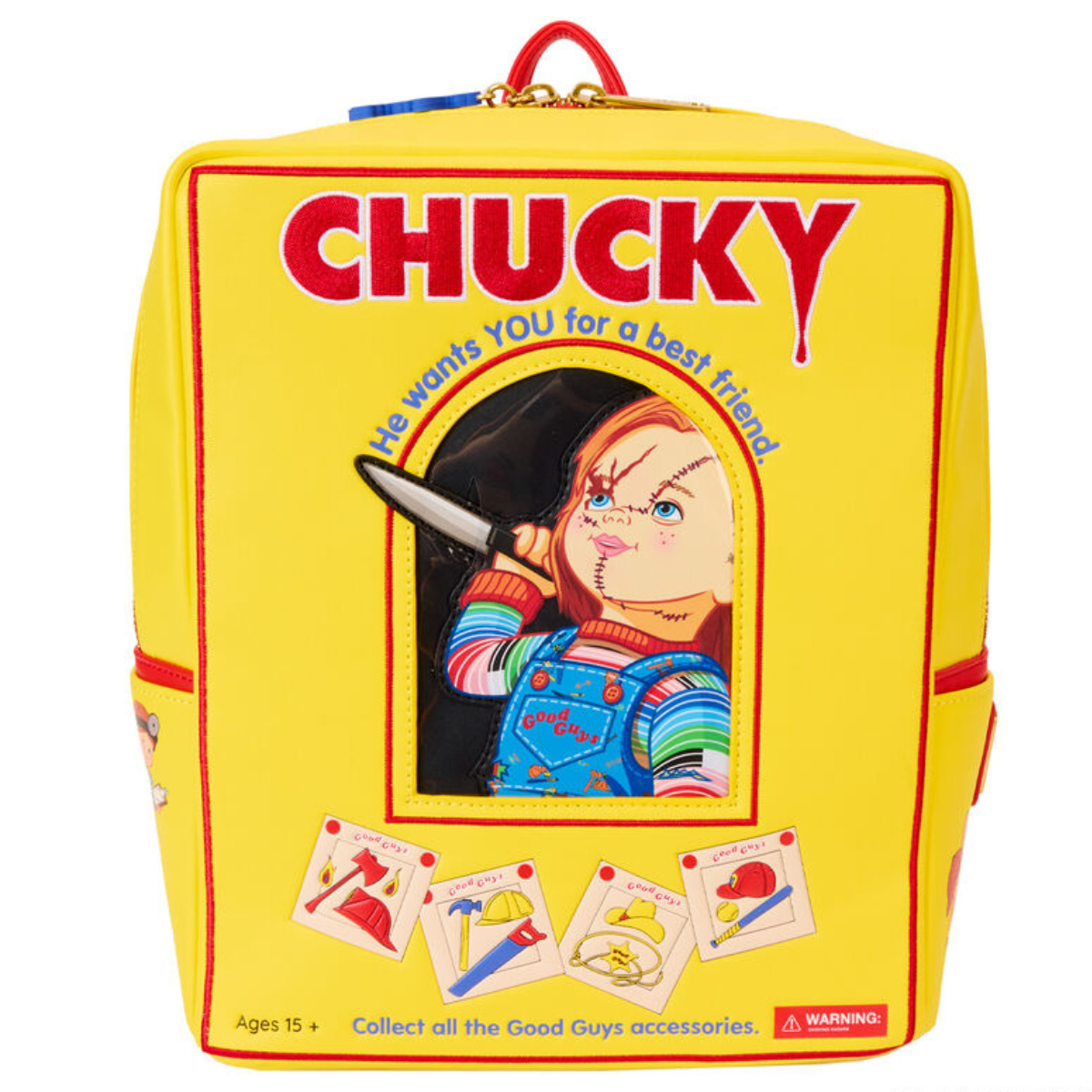 Chucky ☆ʕ•ᴥ•ʔ様のオーダー品です　バッグチャーム4点ハンドメイド Chucky Child's Play Box Mini Backpack by Loungefly Canada