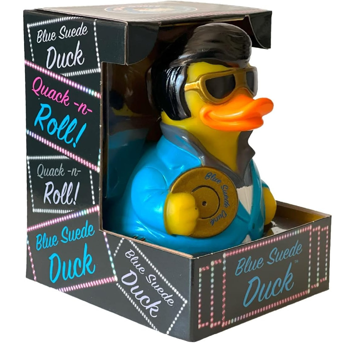 TREASURE FUNNY ハルト DDUDDU CelebriDucks: Blue Suede Duck - Tribute to Elvis Rubber Duck