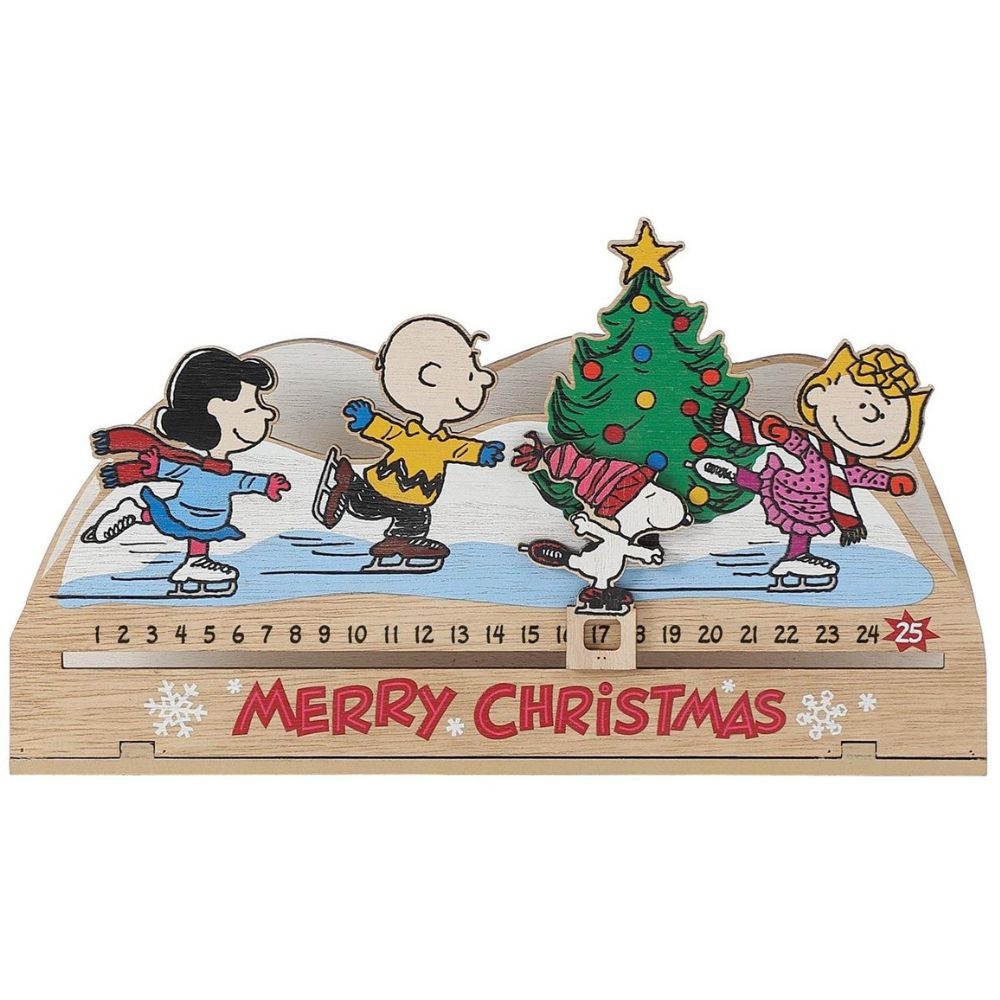 Peanuts Gang Wooden Countdown Calendar - RetroFestive.ca