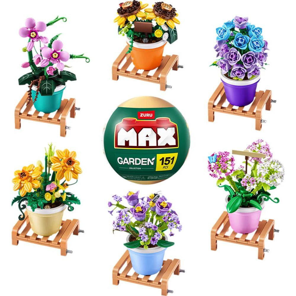 7　Lora flower mini set up Max Bricks Premium Building Set - Garden Collection by Zuru
