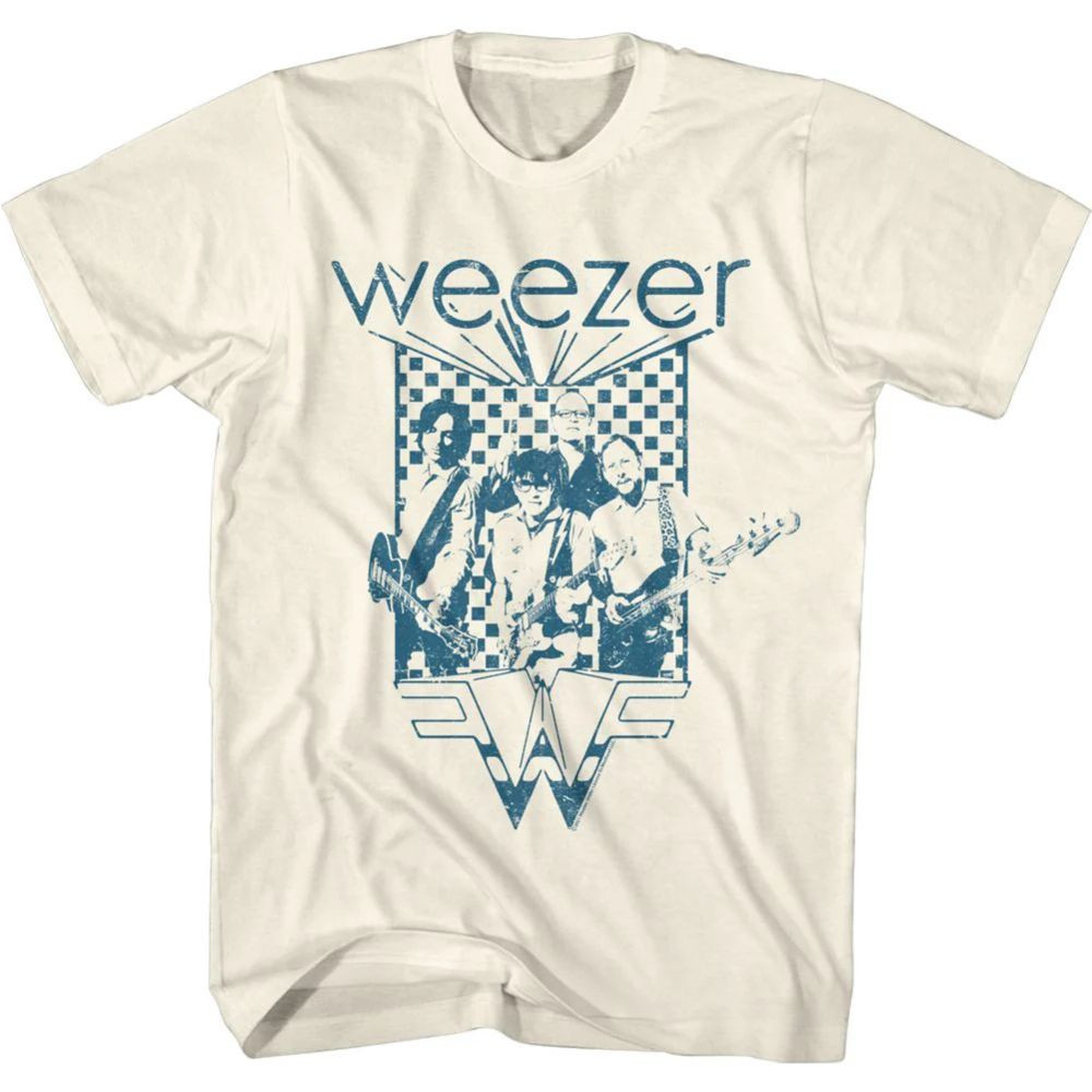 Weezer Blue Checkered T-Shirt - RetroFestive.ca