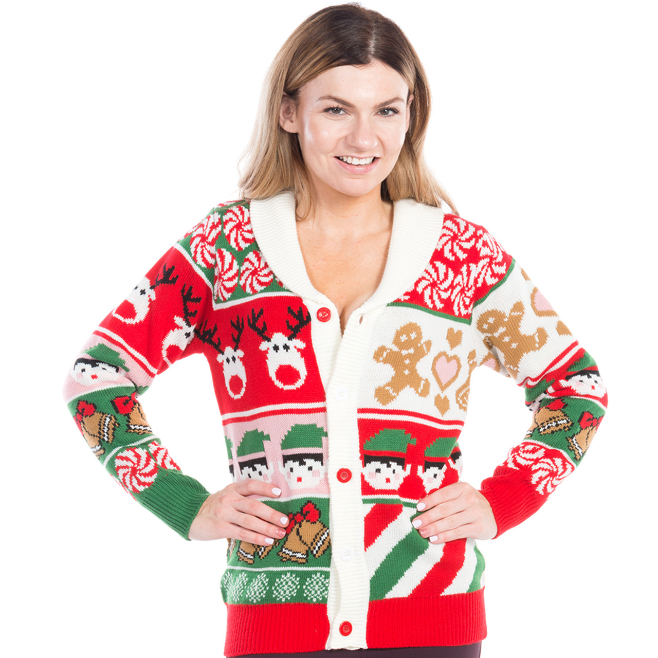 Sweet Treats Ugly Christmas Sweater Cardigan | RetroFestive.ca