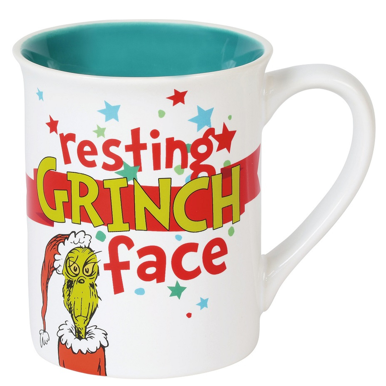 Dr. Seuss The Grinch Resting Grinch Face Heat Reactive Changing Coffee Mug  Cup Black