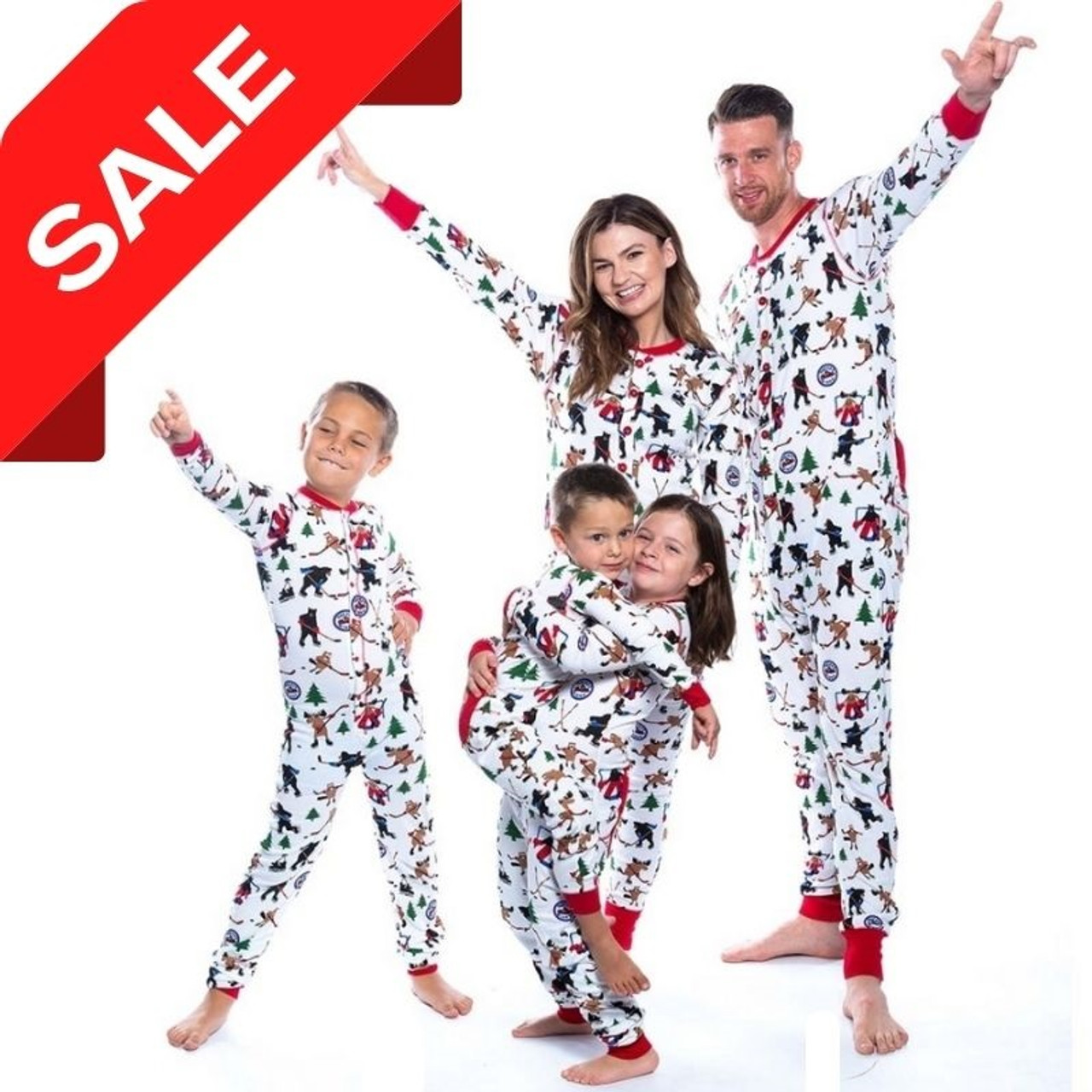 Calgary Flames Family Holiday Pajamas FOCO