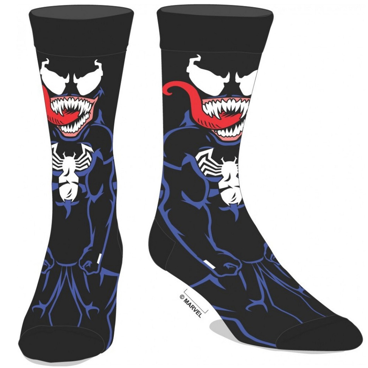 Bioworld Marvel Venom 360 Crew Socks Character Collection Package Spiderman Adult Mens Os - Multi/Colour