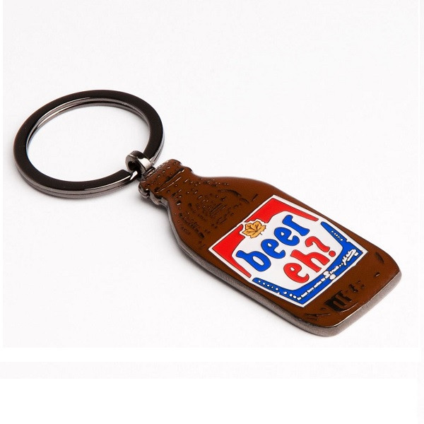 Molson Canadian Stubby Beer Bottle Keychain RetroFestive.ca