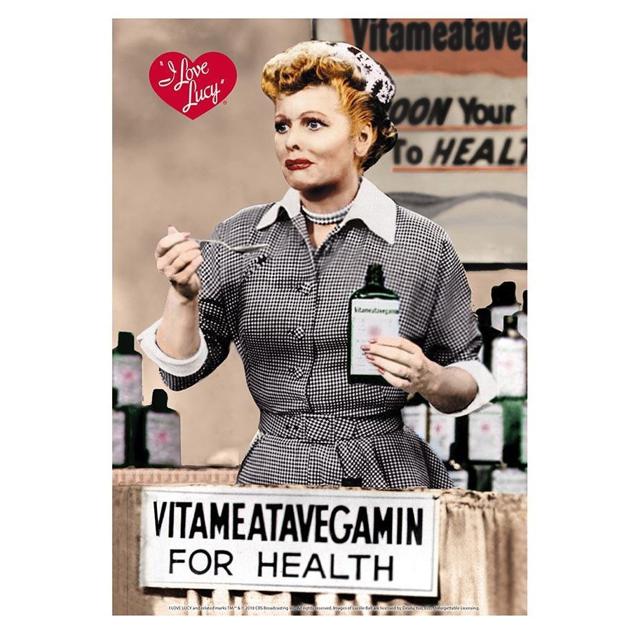 I Love Lucy Vitameatavegamin For Health Tin Sign - RetroFestive.ca