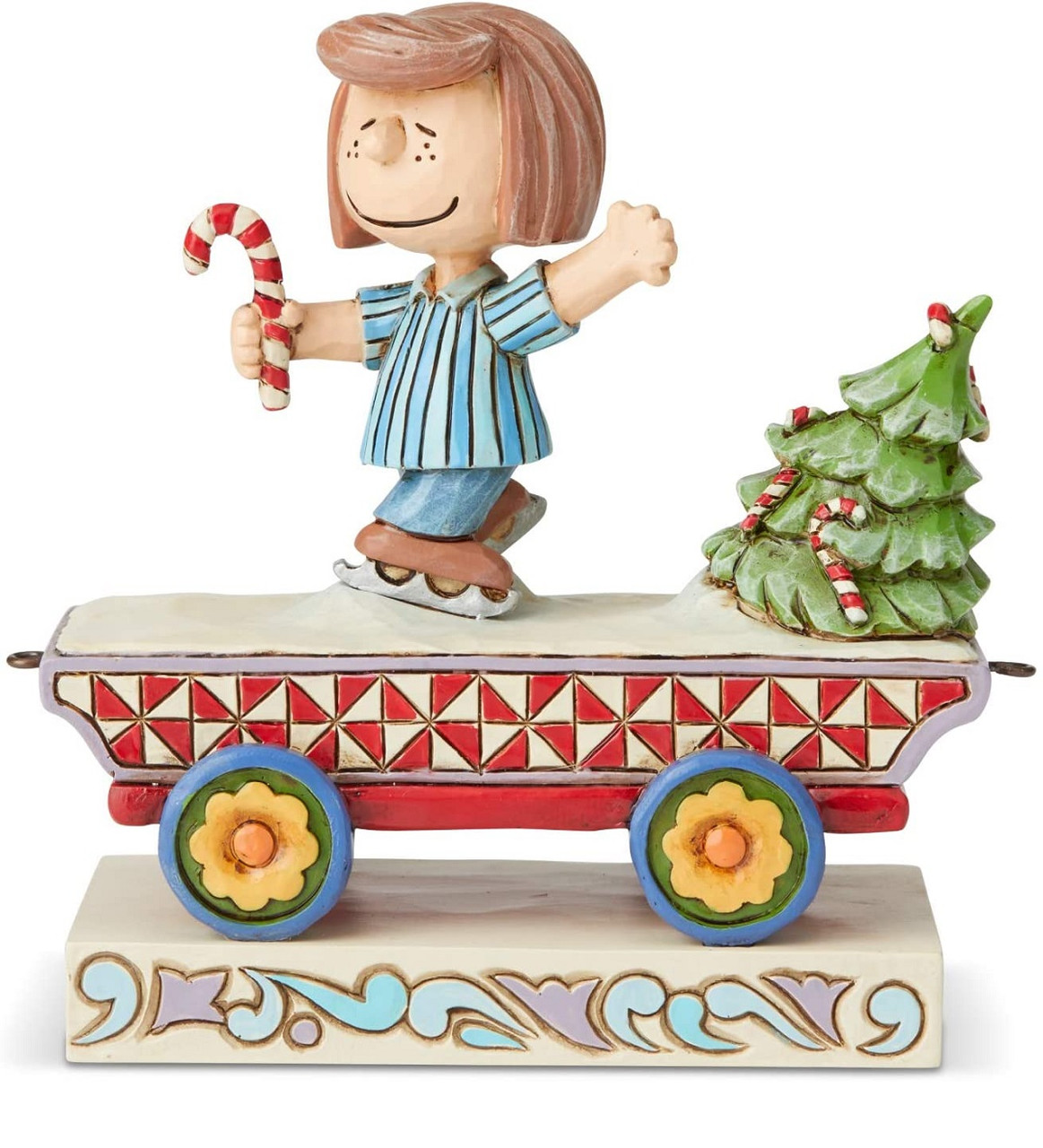snoopy christmas train set