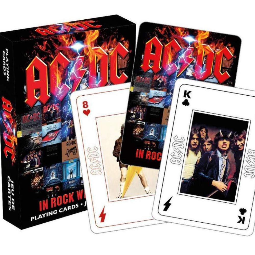 AC/DC in Rock We Trust Playing Cards - RetroFestive.ca