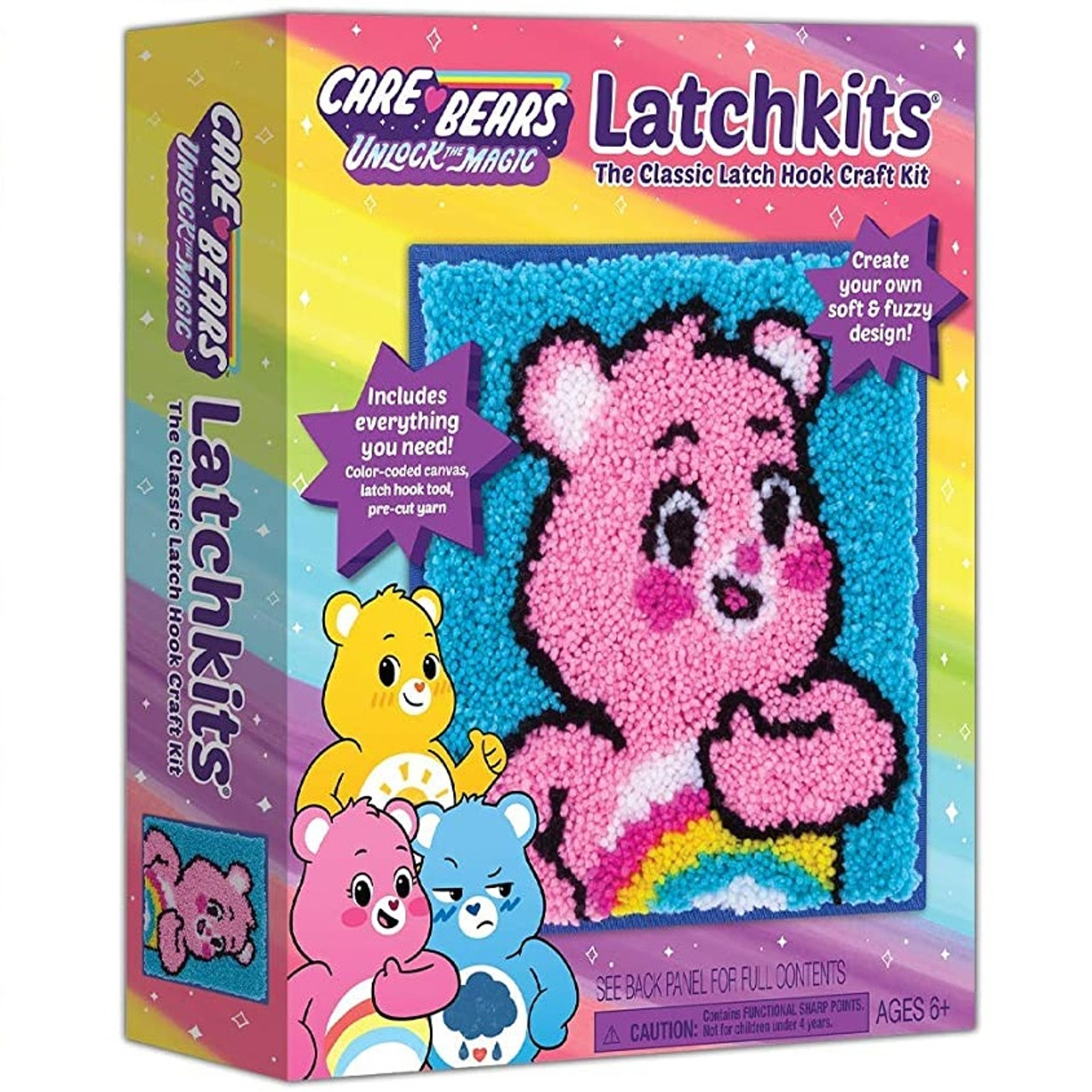 LatchKits Care Bears Retro Latch Hook Craft Kit 