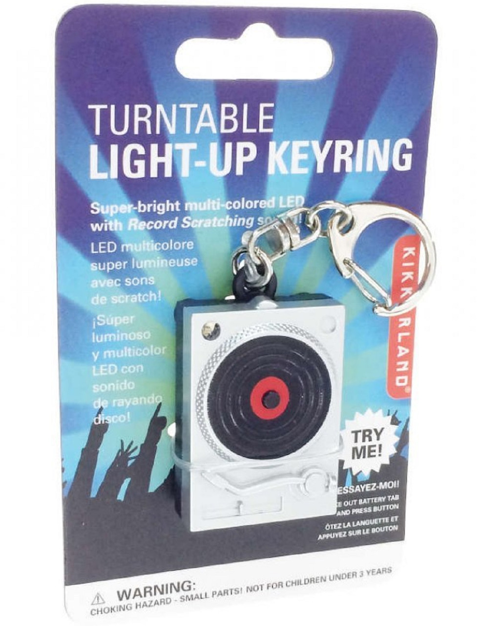 Turntable LED Keychain with DJ Sound Effects - RetroFestive.ca