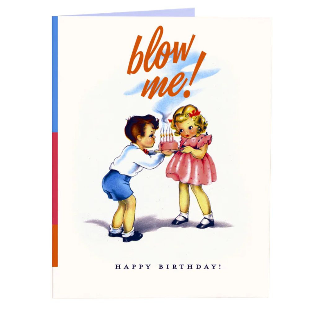 Blow Me! Birthday Card - RetroFestive.ca