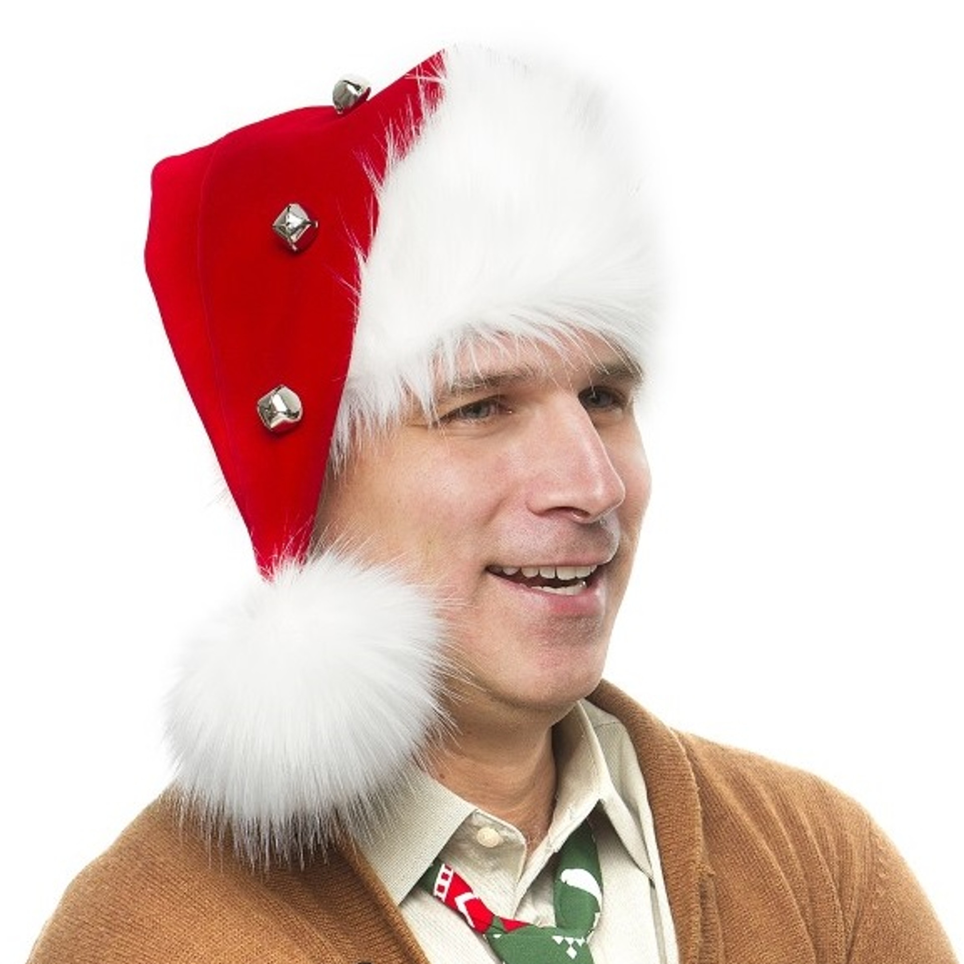 Clark W. Griswold Deluxe Velvet Santa Hat with Bells RetroFestive.ca