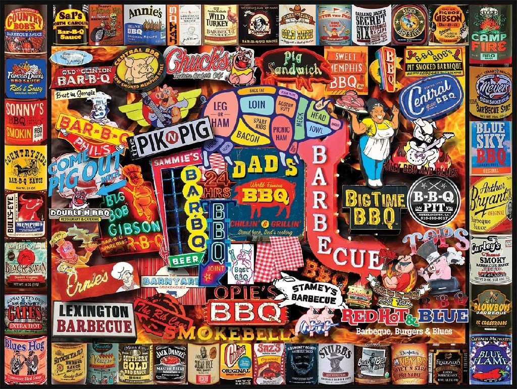 Barbeque 1000pc BBQ Puzzle by White Mountain RetroFestive.ca