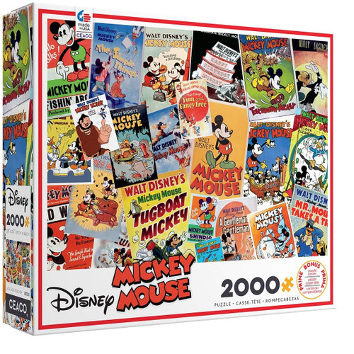 Mickey Mouse Vintage Posters 2000 piece puzzle by Ceaco main. 