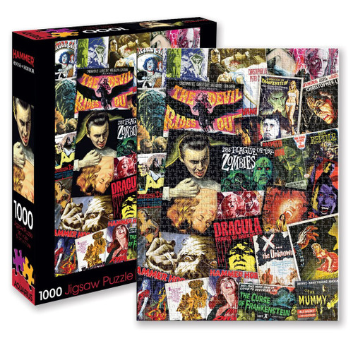 Hammer Horror Films Movie Poster Collage Puzzle Hammer Horror Films Movie Poster Collage Puzzle