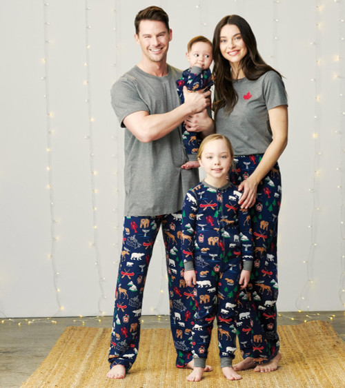 Women's Country Christmas Jersey Pajama Pants - Little Blue House UK