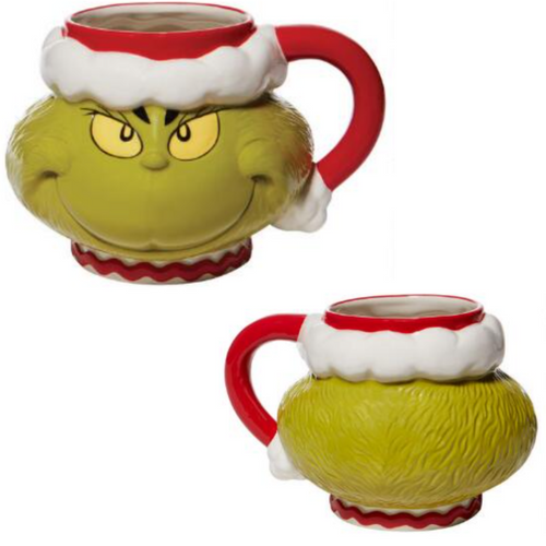 Santa Grinch Sculpted Mug