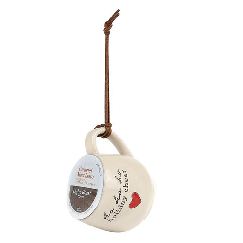Holiday Coffee Pod Mug Ornament - SET of 3 - ho ho ho holiday cheer Holiday Coffee Pod Mug Ornament - SET of 3 - ho ho ho holiday cheer