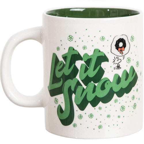 Peanuts Snoopy Let It Snow 16 oz. Coffee Mug Back View 