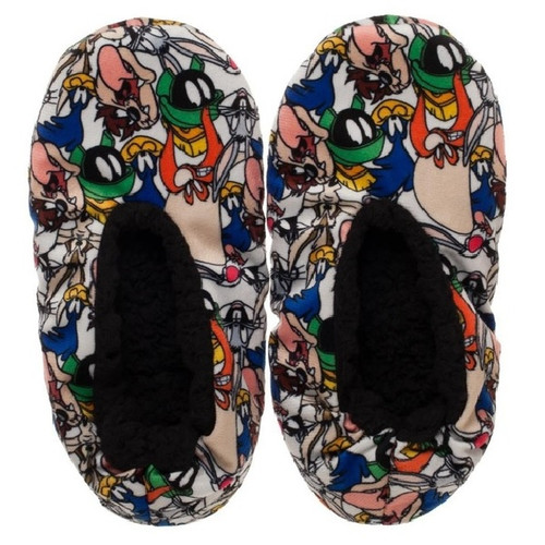 Looney Tunes Ladies Cozeez Slippers Top View  Looney Tunes Ladies Cozeez Slippers Top View