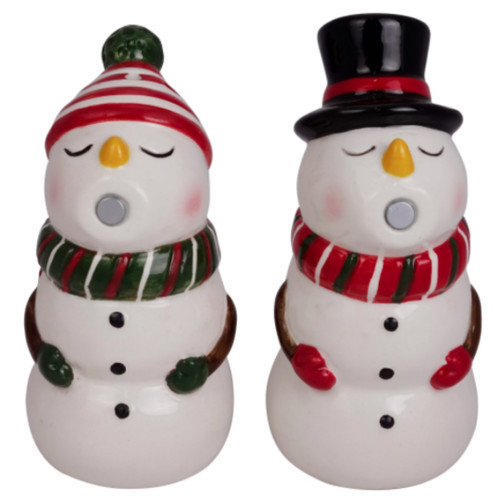 Holiday Theme Touque Snowman Design Metal Paper Towel Holder