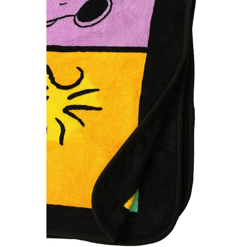 Peanuts Characters Throw Blanket Close-Up View  Peanuts Characters Throw Blanket Close-Up View