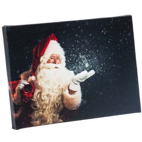 Magical Santa Lighted Canvas - Front View Magical Santa Lighted Canvas - Front View