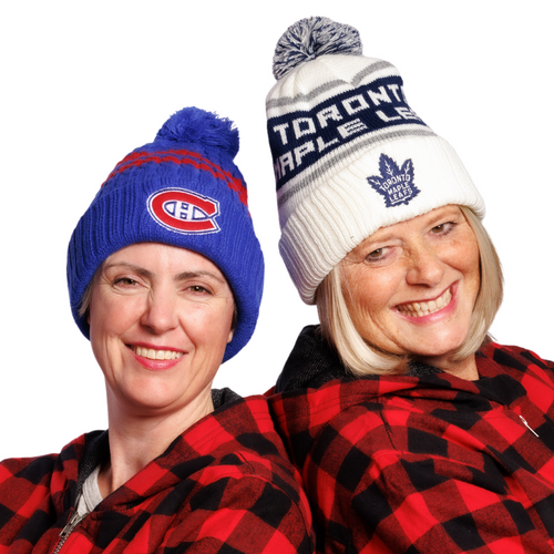 NHL Toronto Maple Leafs Retro Knit Toque with Pom Pom NHL Toronto Maple Leafs Retro Knit Toque with Pom Pom