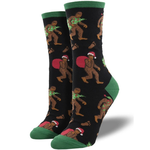 Bigfoot Christmas Men's Crew Socks by Socksmith Canada