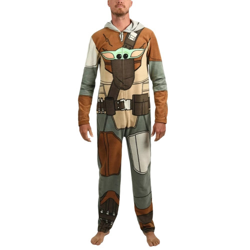 Star Wars The Mandalorian Men's Union Suit Front View 