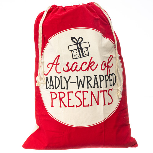 Christmas Santa Sack - A Sack of Badly-Wrapped Presents Christmas Santa Sack - A Sack of Badly-Wrapped Presents