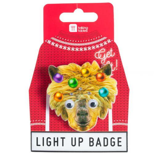 Assorted Light Up LED Pins, Llama