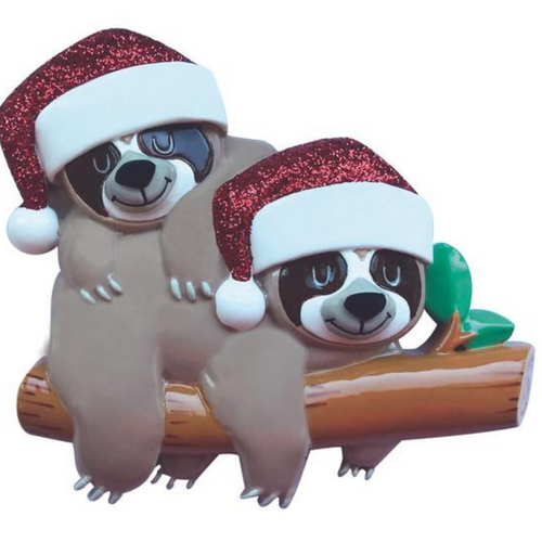 Sloth Family of 2 Ornament