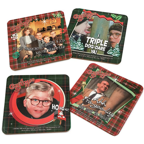 A Christmas Story 4-Pack Coaster Set Unpackaged View A Christmas Story 4-Pack Coaster Set Unpackaged View