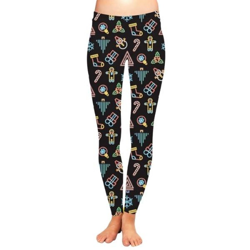 UB Womens Winter Print Matching Family Christmas Leggings (M) 