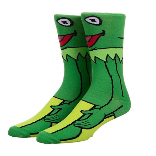 Disney The Muppets: Kermit the Frog 360 Character Crew Socks by Bioworld Disney The Muppets: Kermit the Frog 360 Character Crew Socks by Bioworld