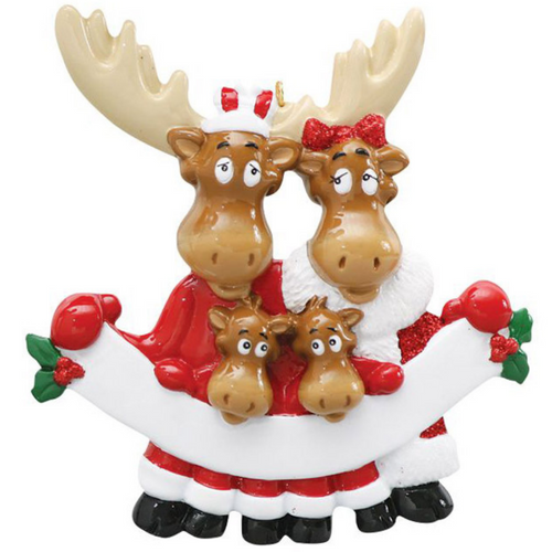 Moose Family of 4 Ornament