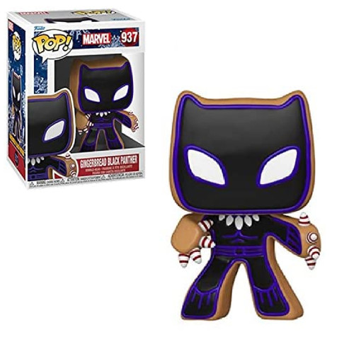 Pop! Heroes: Marvel Holiday Gingerbread Black Panther Funko Figure 50662 Pop! Heroes: Marvel Holiday Gingerbread Black Panther Funko Figure 50662