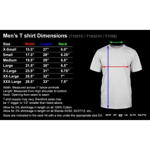 T-Shirt Size Guide  T-Shirt Size Guide