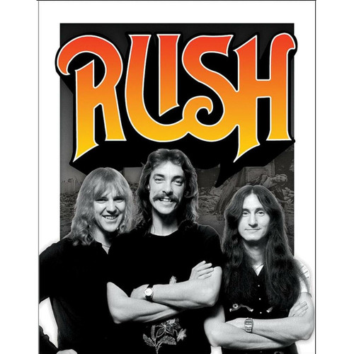 RUSH Tin Sign with Geddy Lee, Alex Lifeson and Neil Peart