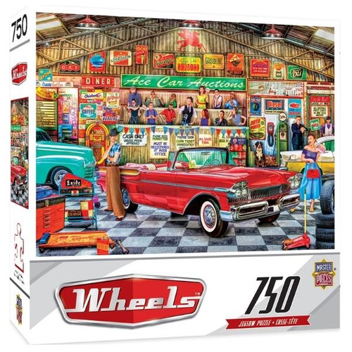 The Auctioneer 750pc Puzzle by MasterPieces Boxed Front View  The Auctioneer 750pc Puzzle by MasterPieces Boxed Front View
