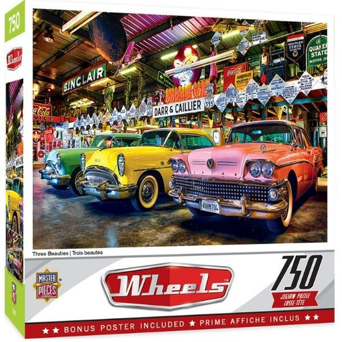 Three Beauties 750pc Puzzle by MasterPieces Boxed Front View  Three Beauties 750pc Puzzle by MasterPieces Boxed Front View