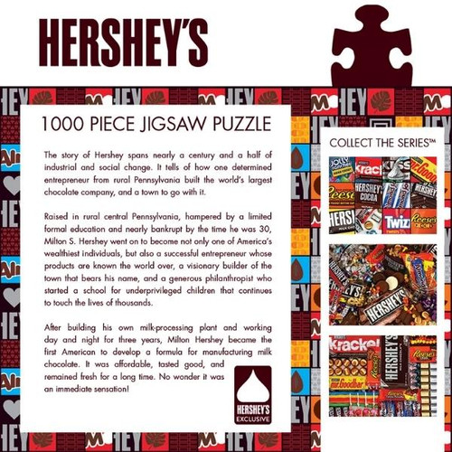 Hershey's Swirl 1000pc Puzzle by MasterPieces Boxed Back View  Hershey's Swirl 1000pc Puzzle by MasterPieces Boxed Back View