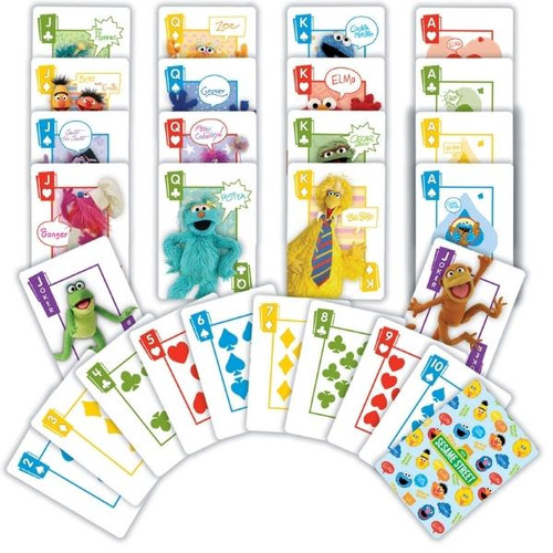 Sesame Street Supersized Playing Cards Contents View  Sesame Street Supersized Playing Cards Contents View