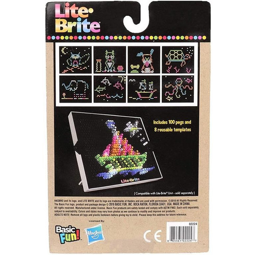 Lite-Brite Refill Pack Rear View Lite-Brite Refill Pack Rear View