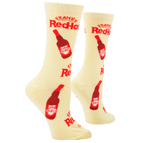 Franks Red Hot Bottles Crew Socks for Women by Cool Socks - side view