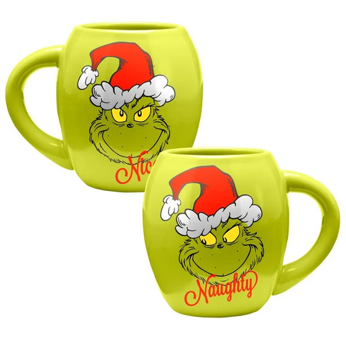 The Grinch Naughty or Nice 18oz Oval Mug