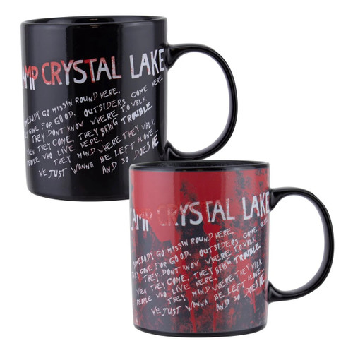Friday the 13th Camp Crystal Lake Heat Change Mug Back View  Friday the 13th Camp Crystal Lake Heat Change Mug Back View